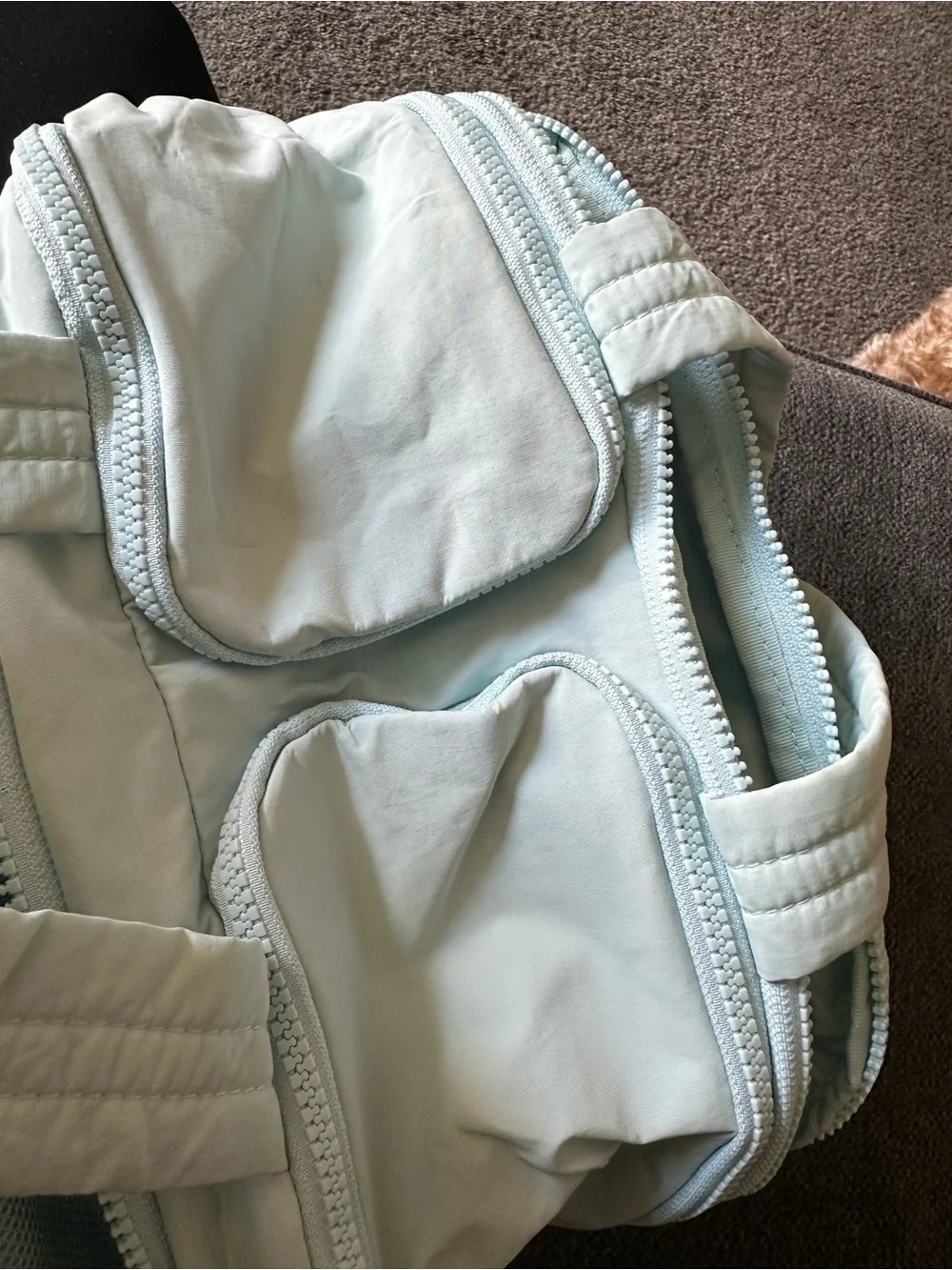 Bagsmart Women's Quilted Sage Green Puffer Cosmetic Bag